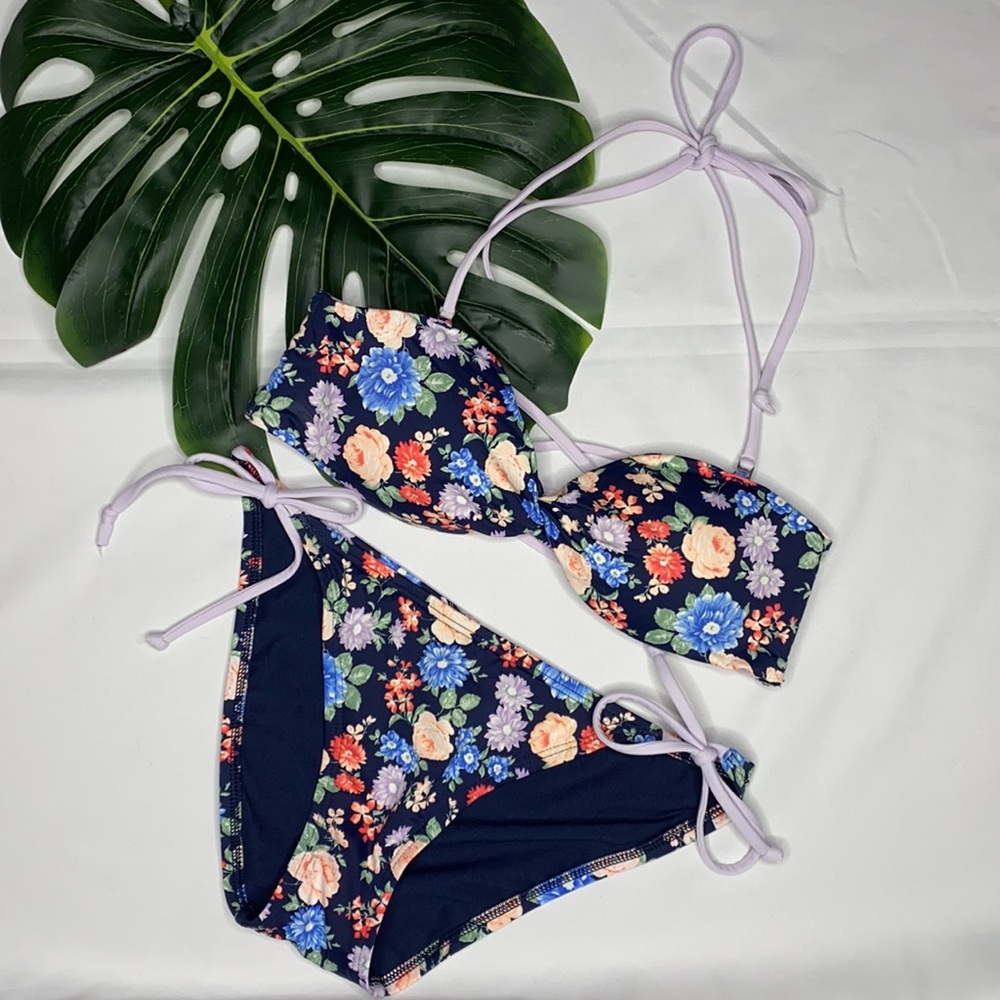 A&F Floral Bandeau Bikini Set